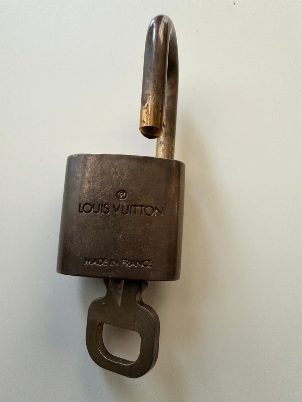 Louis Vuitton Bronze-Tone LV Padlock with Key